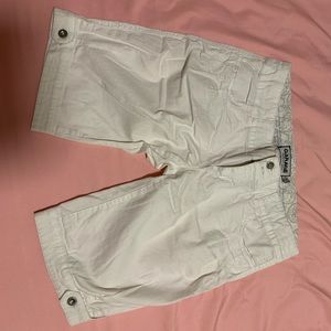 White Garage Capri Shorts